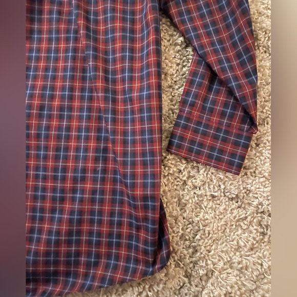 Stafford Red and Blue Checkered Button Down Shirt Size 16.5 - Picture 8 of 8
